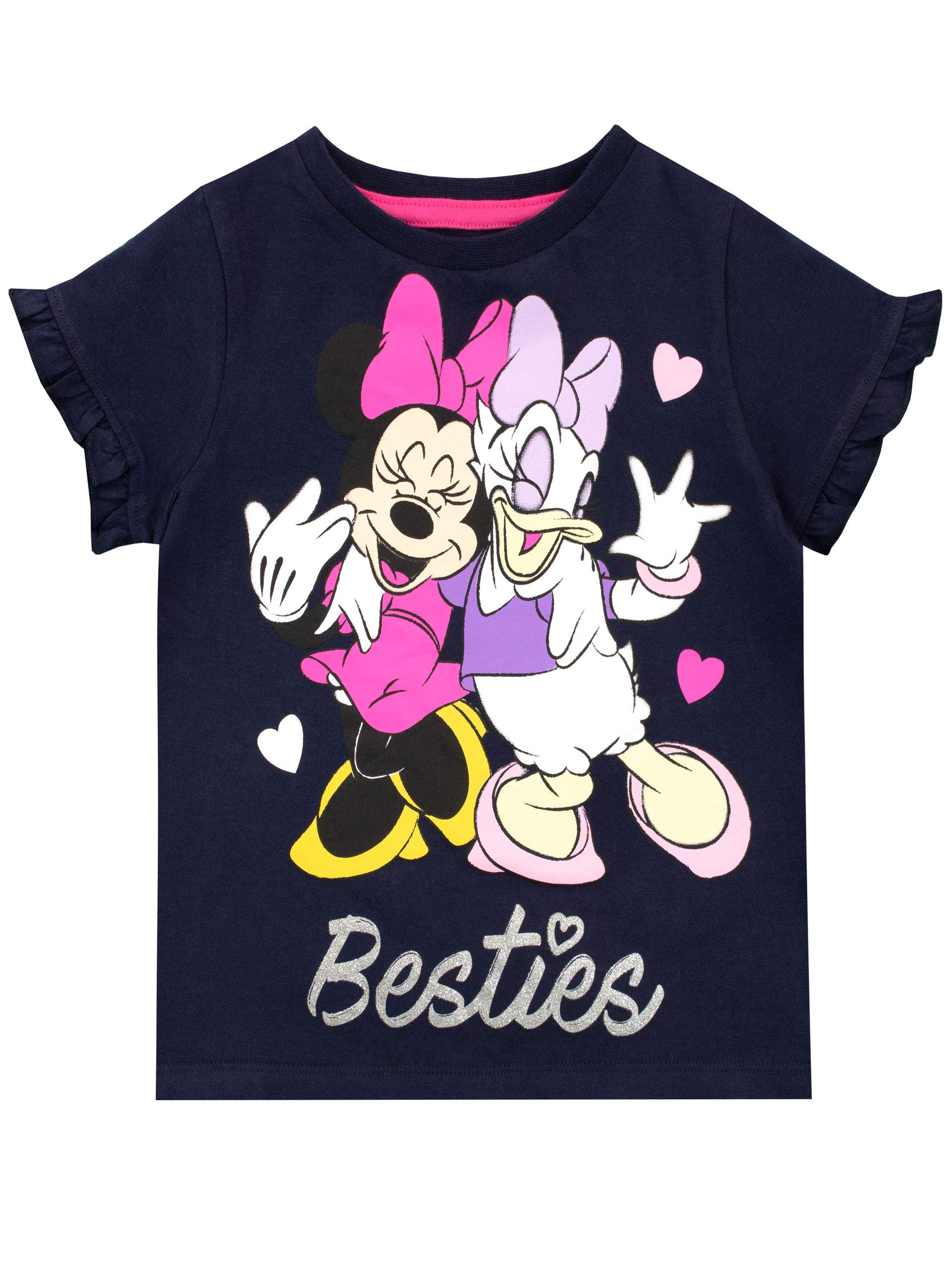 Disney Minnie Mouse Girls' Graphic T-Shirt - Cute Cartoon Print Cotton Tee for Kids & Toddlers - Perfect for Birthday Parties, School, and Playdates