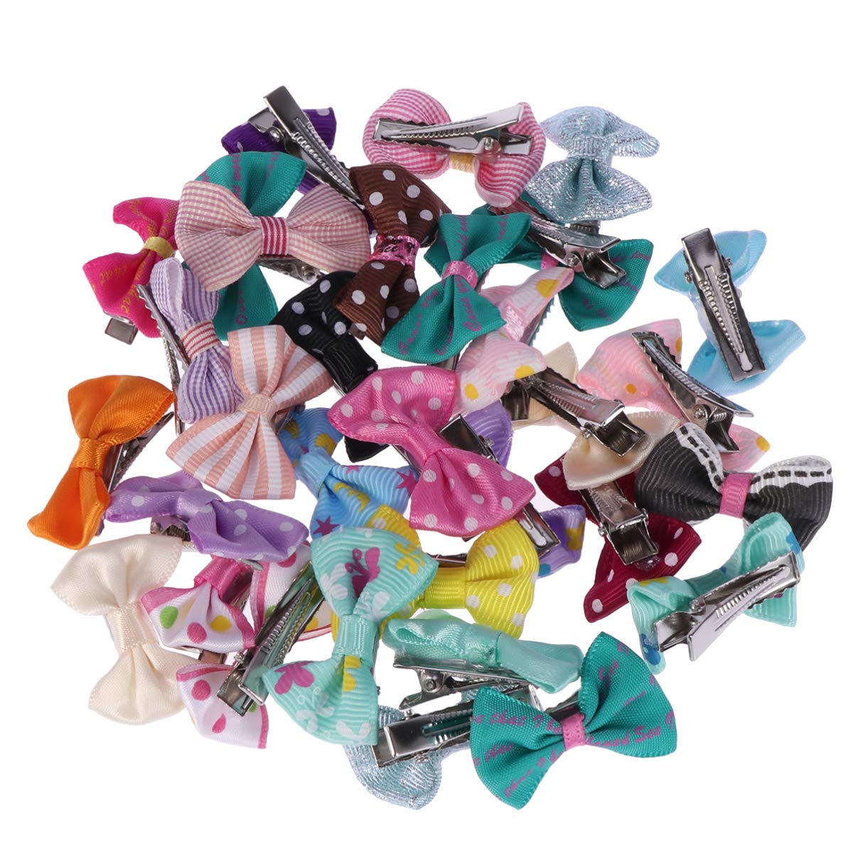 Balacoo 30pcs Small Dog Hair Bows with Clips - Pet Grooming Supplies for Puppies