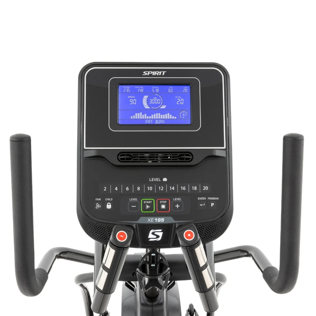 Spirit XE195V2 Elliptical Machine - Low Impact Cardio Trainer for Home Gym, Fitness & Weight Loss | Perfect for Small Spaces & Apartment Workouts