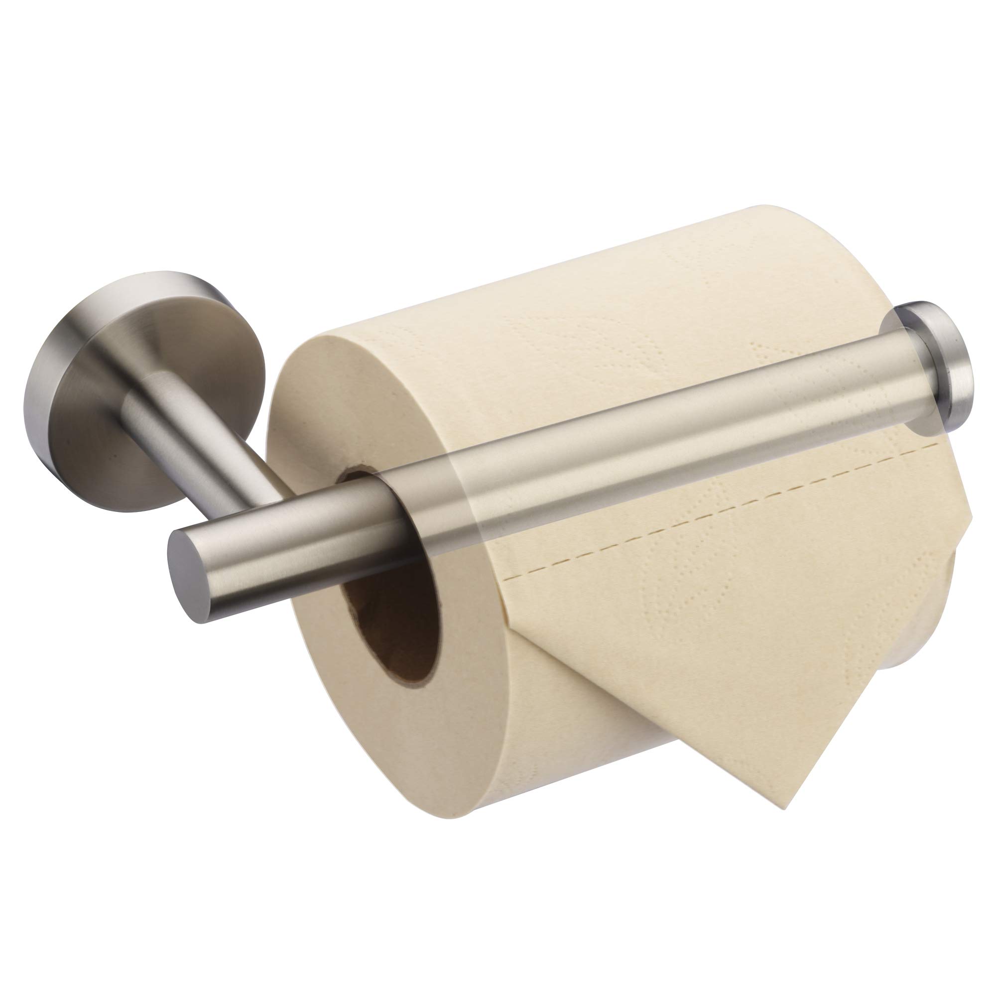 Stainless Steel Toilet Paper Holder Wall Mounted - Rustproof Modern Bathroom Tissue Roll Dispenser with Brushed Nickel Finish - Perfect for Home, Office, and Commercial Washrooms