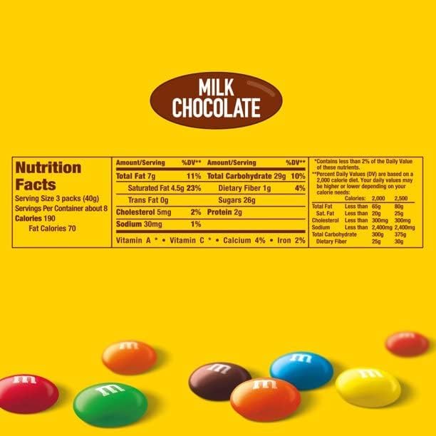 M&Ms Milk Chocolate Fun Size Candy - 1 Pound Bulk Pack (Individually Wrapped) - Perfect for Halloween, Party Favors, Office Snacks & Movie Nights