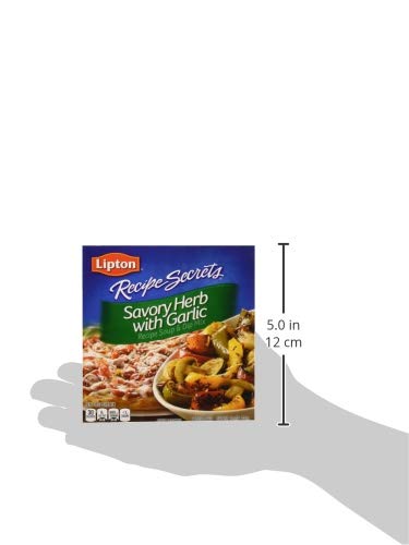 Lipton Recipe Soup & Dip Mix - Savory Herb with Garlic (2.4oz, Pack of 12) | Instant Soup Base & Seasoning for Cooking, Dips, Soups & Recipes | Perfect for Family Meals, Parties & Quick Dinners
