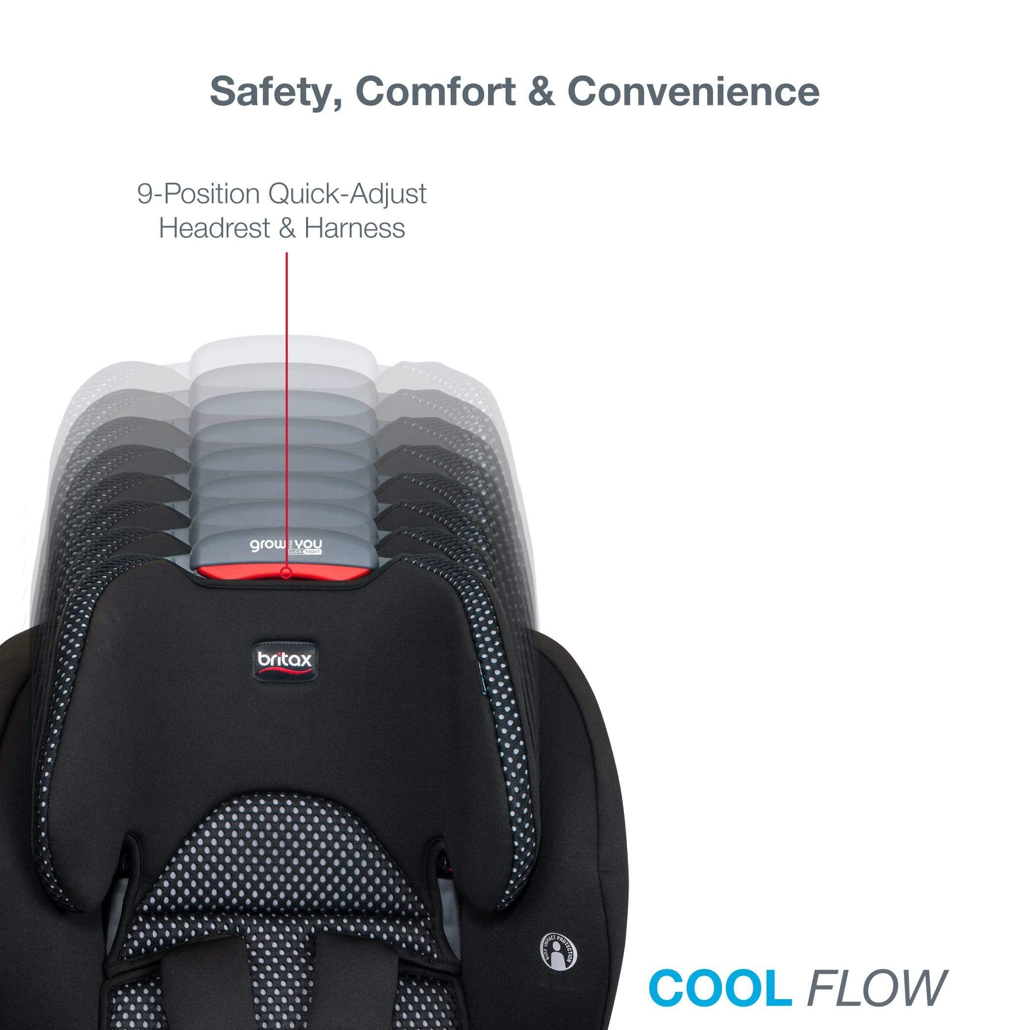 Britax Grow With You Clicktight Booster Car Seat - Safe & Adjustable for Kids 3-12 Years - Perfect for School, Travel & Family Road Trips