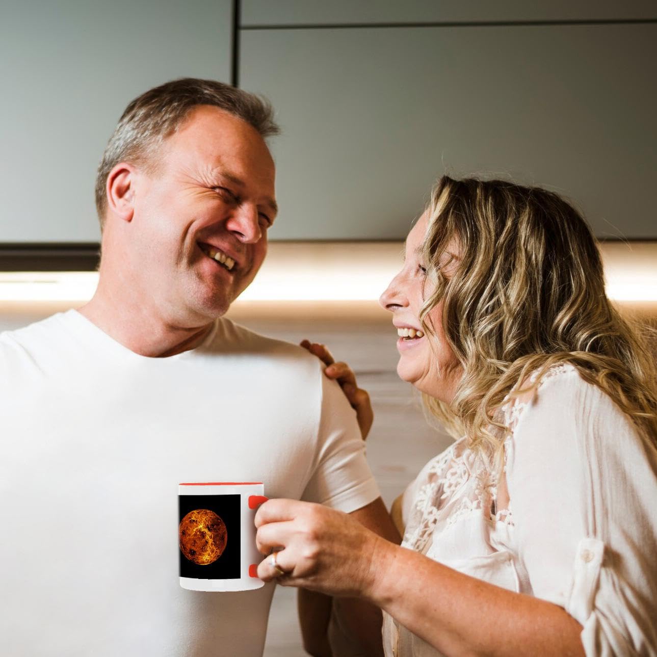 3D Printed Stars and Planets Mercury Mug - Unique Space-Themed Coffee Cup - Perfect for Astronomy Lovers, Office Use & Gift Giving