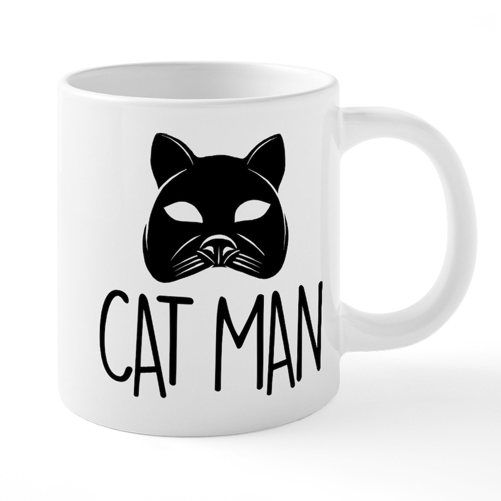 Cat Man 20 oz Ceramic Coffee Mug - Large Insulated Tea Cup with Handle - Perfect for Home, Office & Gifts for Cat Lovers