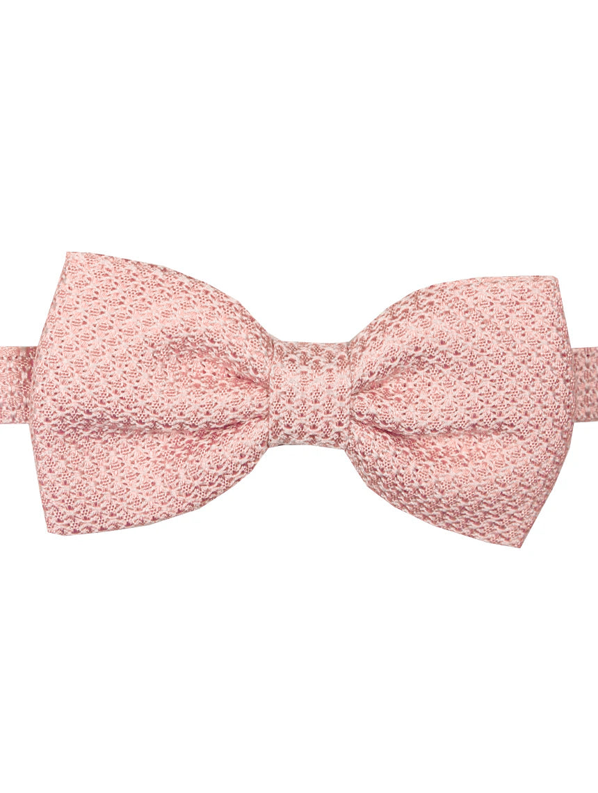 DÉCLIC Grenadine Bow Tie for Men - Elegant Pink Silk Bowtie for Weddings, Parties & Formal Events - Adjustable Neckband for Comfort