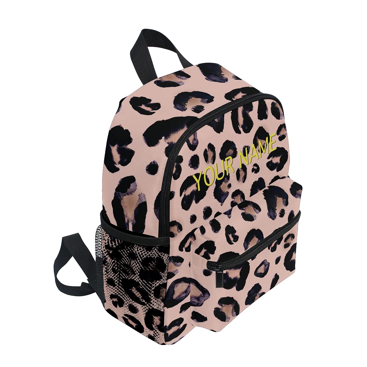 ODAWA Custom Personalized Preschool Backpack with Name Embroidery - Leopard Print School Bag for Kids | Perfect for Kindergarten, Daycare & Travel