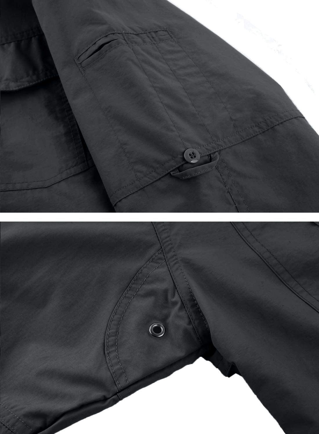 TACVASEN Men's Quick Dry Long Sleeve Shirt - Breathable & Comfortable for Outdoor Hiking & Travel