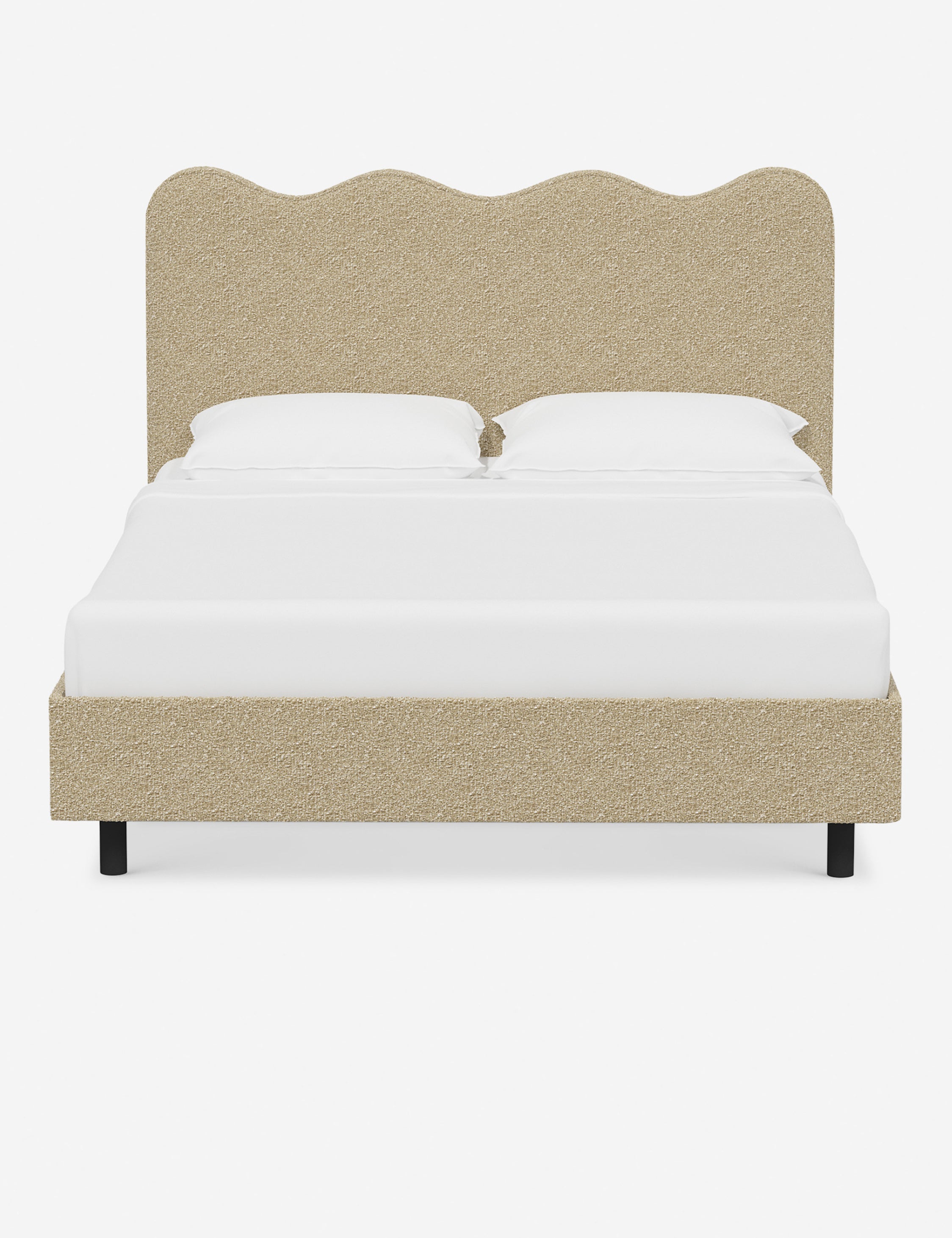 Modern Clementine Platform Bed Frame - Queen Size, Wooden Slat Support, Sturdy & Minimalist Design - Perfect for Bedrooms, Guest Rooms & Small Spaces