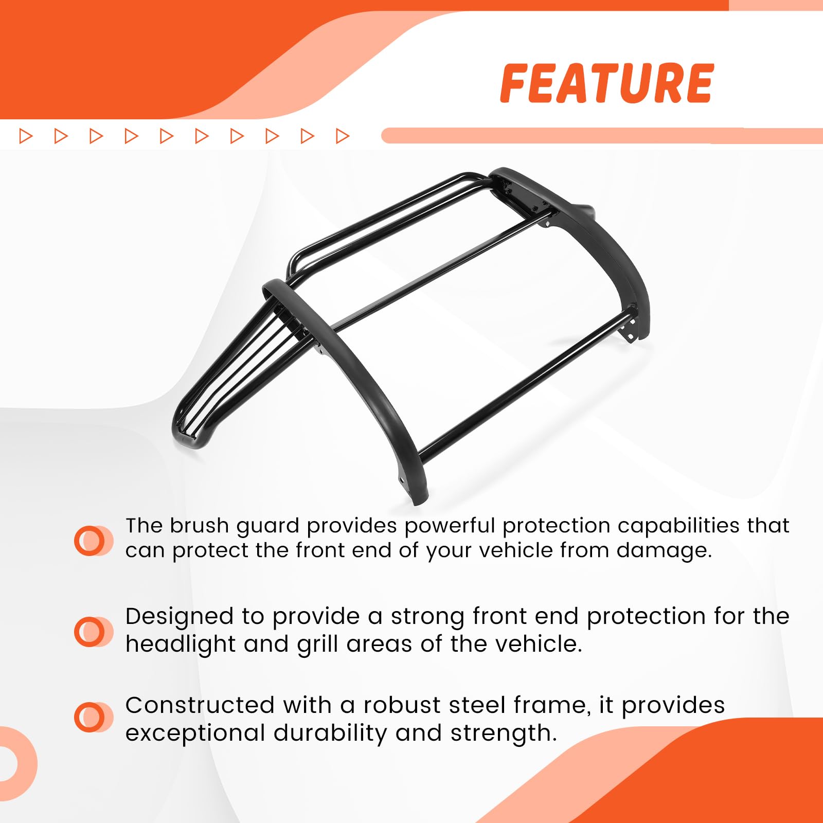 Kojem Heavy Duty Steel Front Bumper Grill Guard Compatible with 2003-2009 Toyota 4Runner | Black Powder Coated Bull Bar for Off-Road Protection & Enhanced Style | Perfect for Adventure, Hunting & Outdoor Exploration