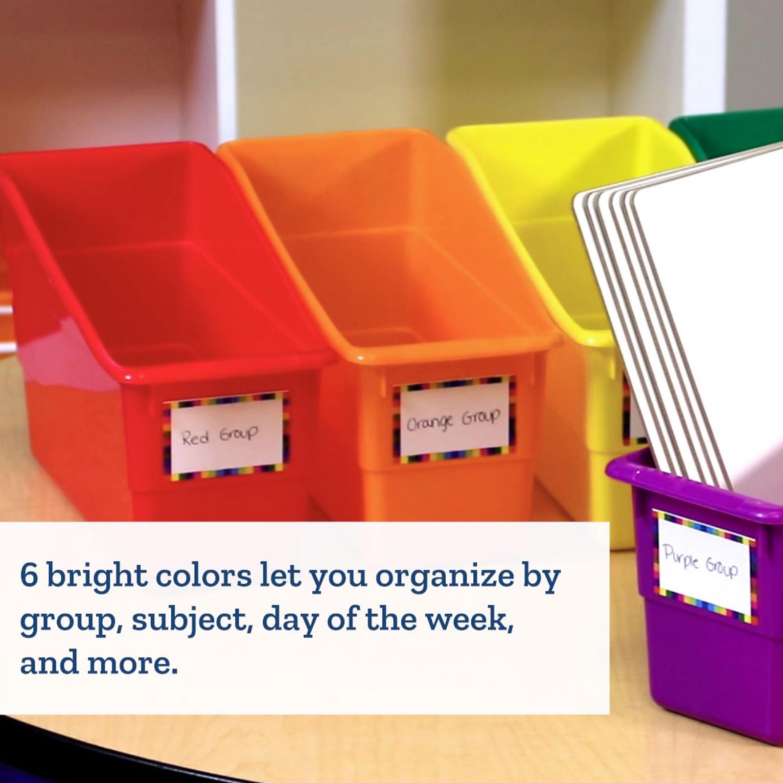 Durable Book and Binder Holders - 12 Pack for Classroom & Office Organization - Vertical Storage for Books, Magazines, Files & Binders - Perfect for Shelves, Desks & Cabinets