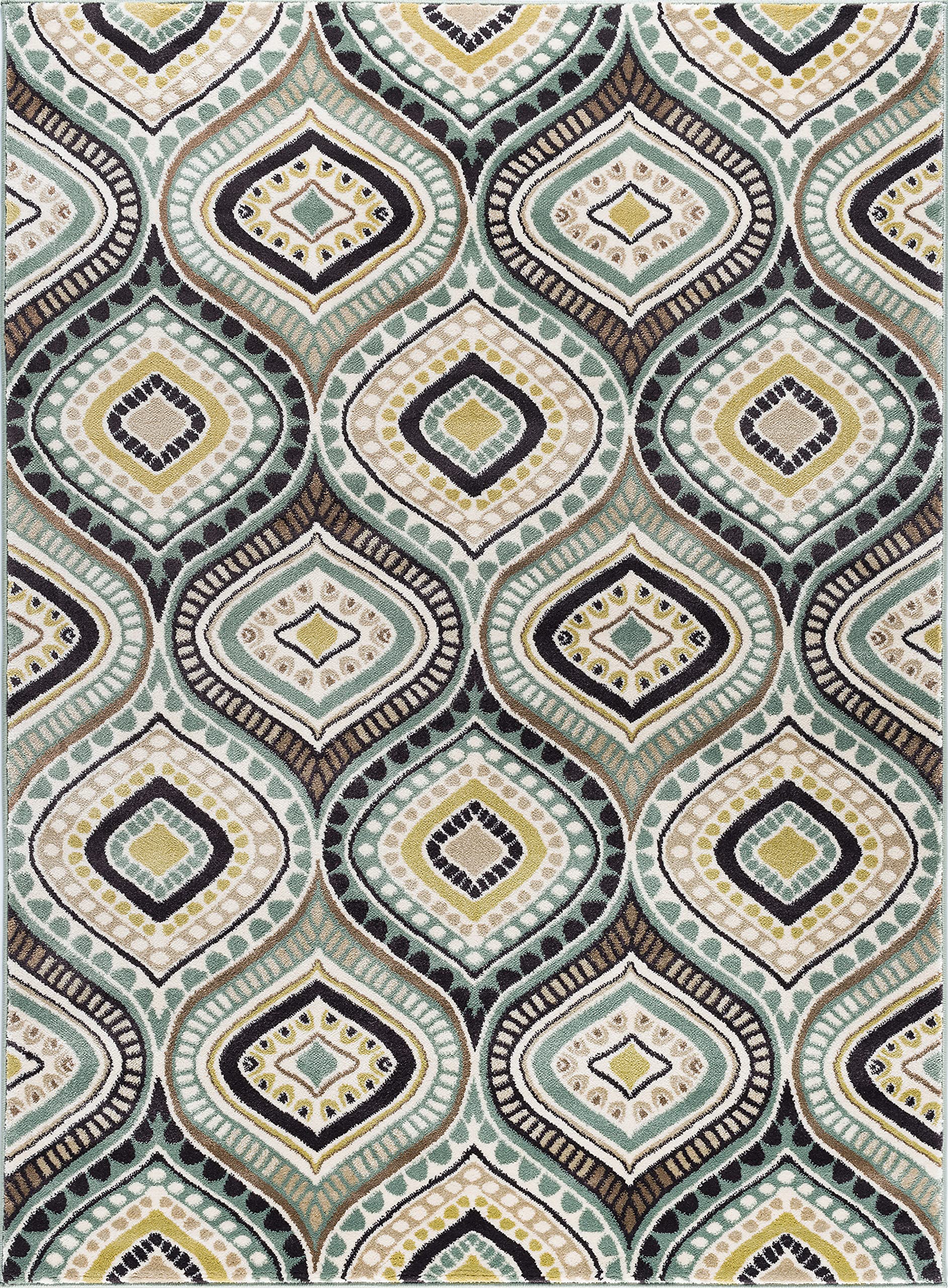 Modern 5x7 Area Rug - Soft Contemporary Indoor Carpet for Living Room, Bedroom, Dining Room, Kitchen & Entryway - Non-Slip Low Pile Rugs for Home Decor - Perfect for Cozy Spaces & High Traffic Areas
