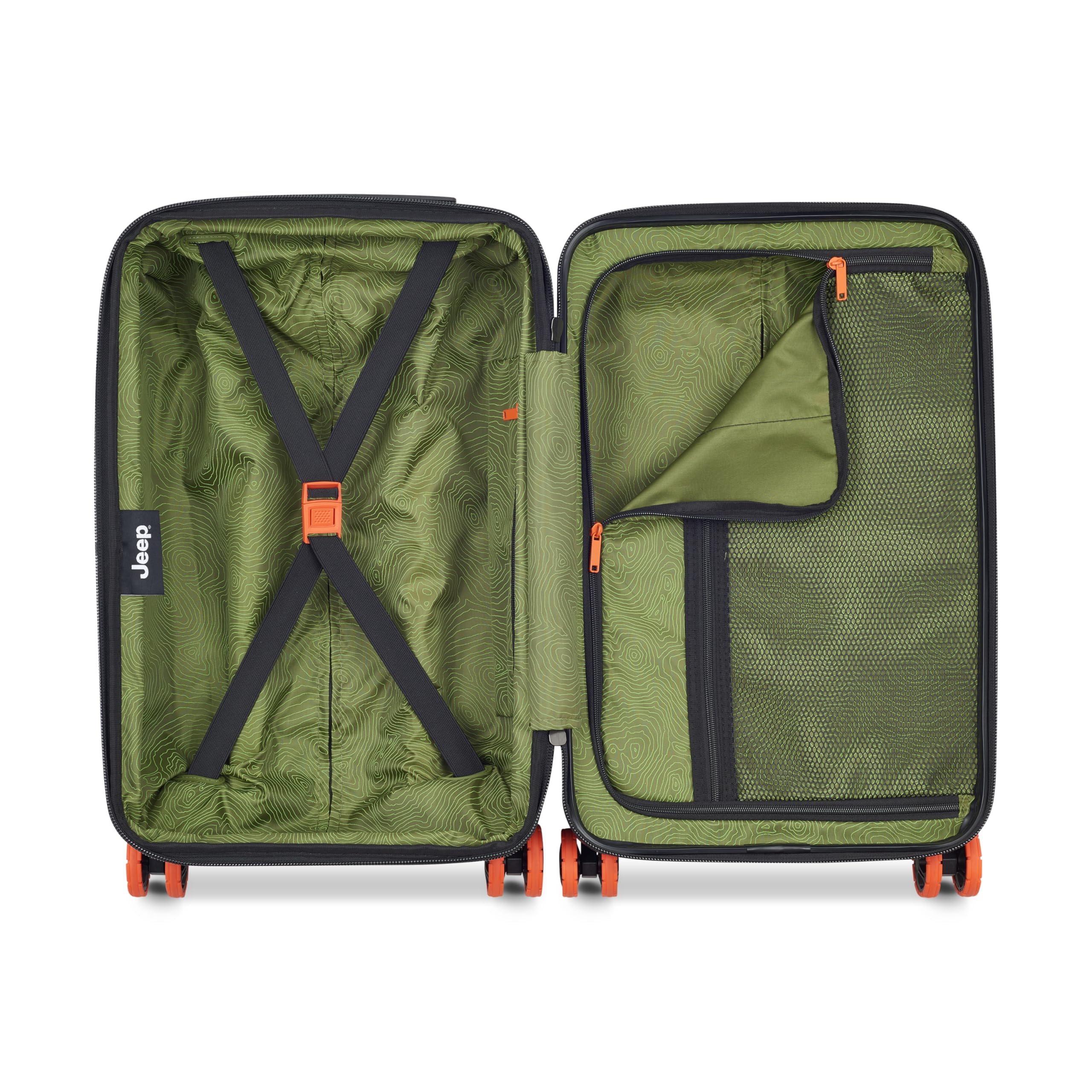 Jeep JH002B Expandable Hardside Spinner Wheel Luggage Suitcase - Perfect for Air Travel, Business Trips & Family Vacations