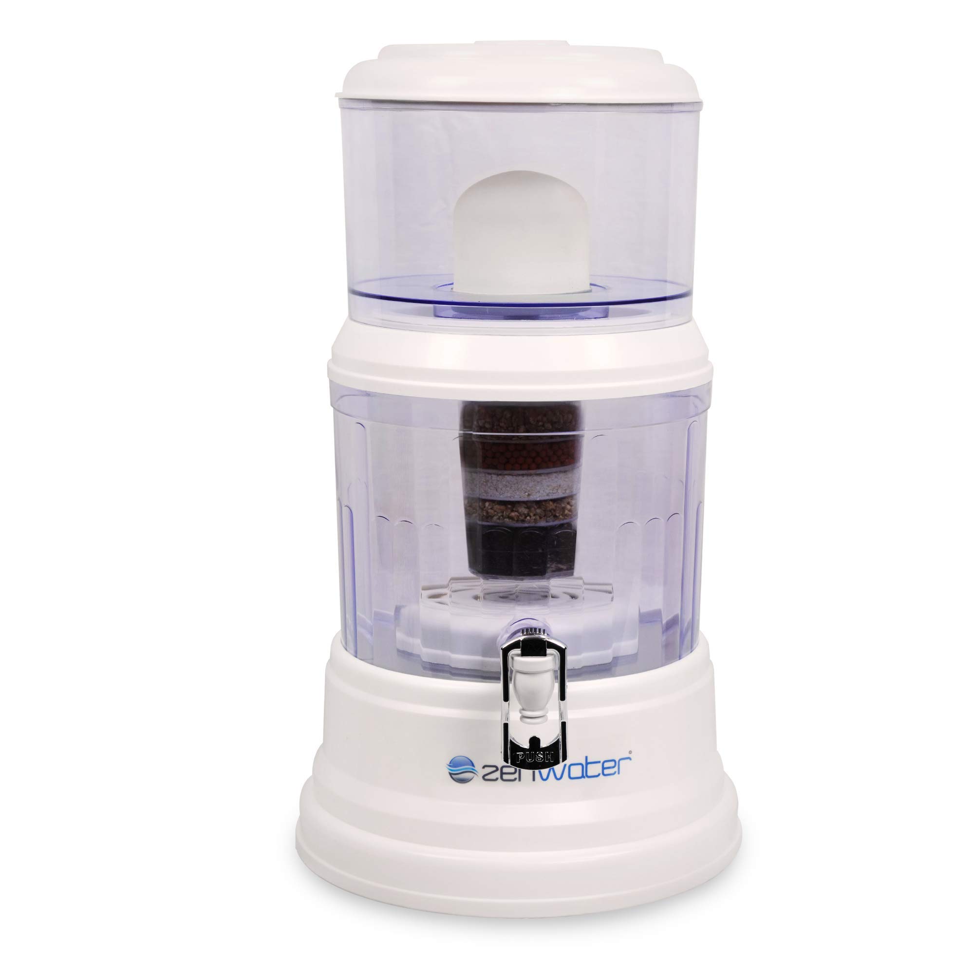 Gravity Water Filter System - Portable Countertop Alkaline Water Purifier with 4 Gallon Capacity | Home, Office, Camping & Emergency Use