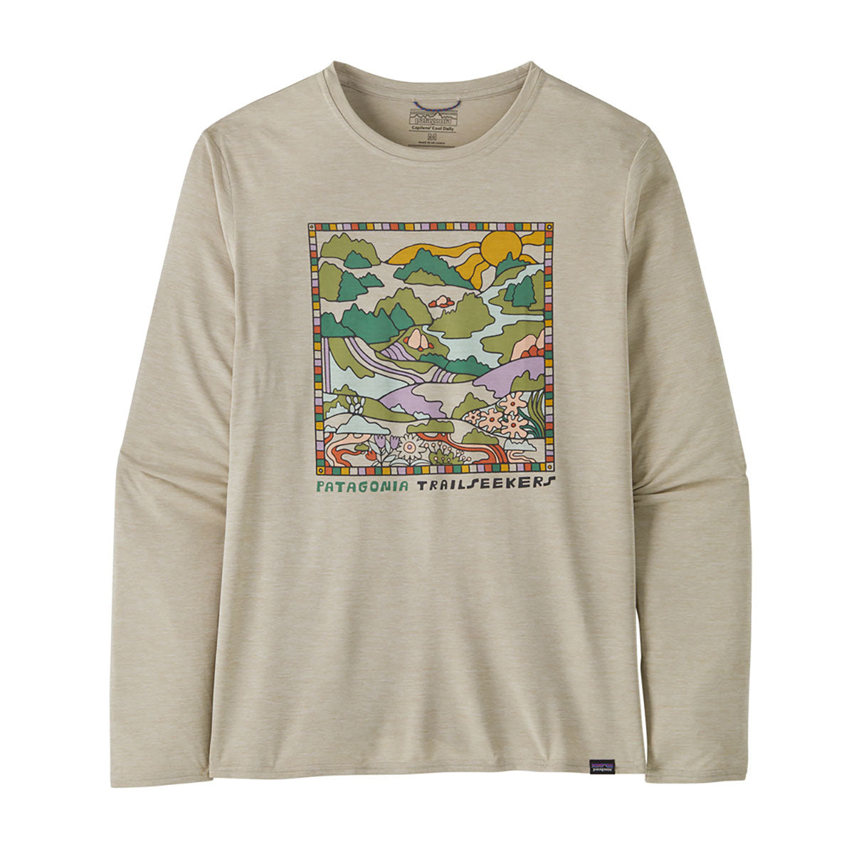Men's Long Sleeve Capilene Cool Daily Graphic T-Shirt - Moisture Wicking & Breathable Outdoor Shirt for Hiking, Running & Casual Wear | Lands