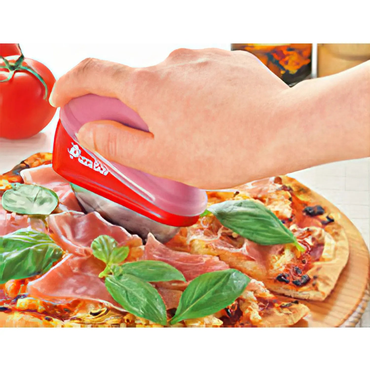 Premium Stainless Steel Pizza Cutter Wheel - Sharp Rolling Blade for Perfect Slices | GS Home Products | Ideal for Home Kitchens, Pizzerias & Parties