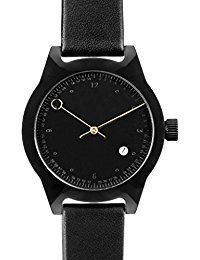 Squarestreet Sq03-b-09 Unisex Minuteman Acetate Case Black Leather Watch - Stylish & Durable Timepiece for Men & Women - Perfect for Business, Casual Wear & Special Occasions