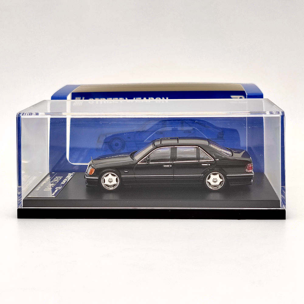 1/64 Scale Street Weapon Benz W140 S600 Black Limited Edition Diecast Model Car - Only 499 Made - Perfect for Collectors & Car Enthusiasts - Great for Display, Gifts, and Toy Car Racing Scenes