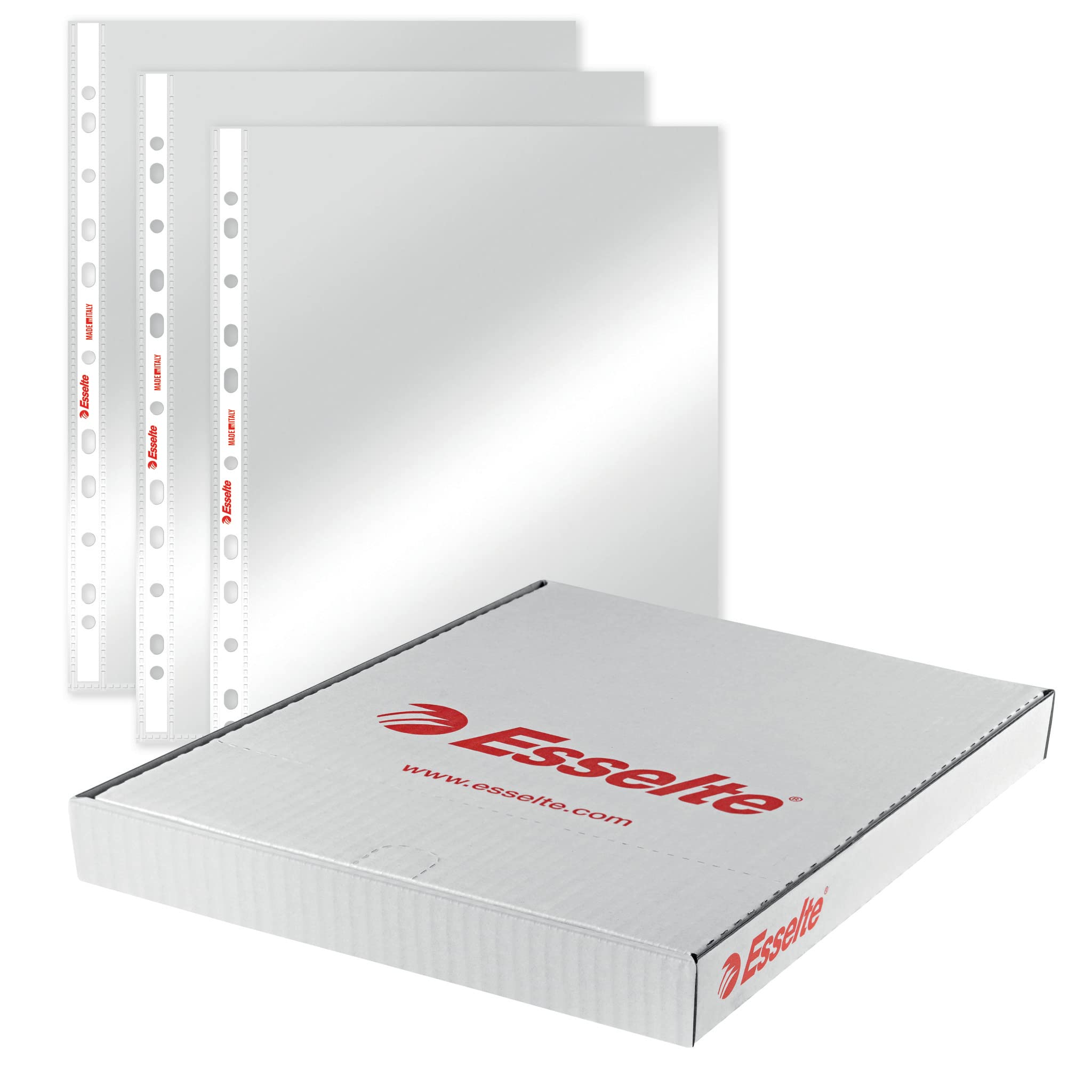 Esselte Perforated Envelopes - Copy Safe de Luxe Transparent Document Holder 22x30cm | Secure File Protection for Office, School & Mailing | Durable Plastic Folder for Important Papers