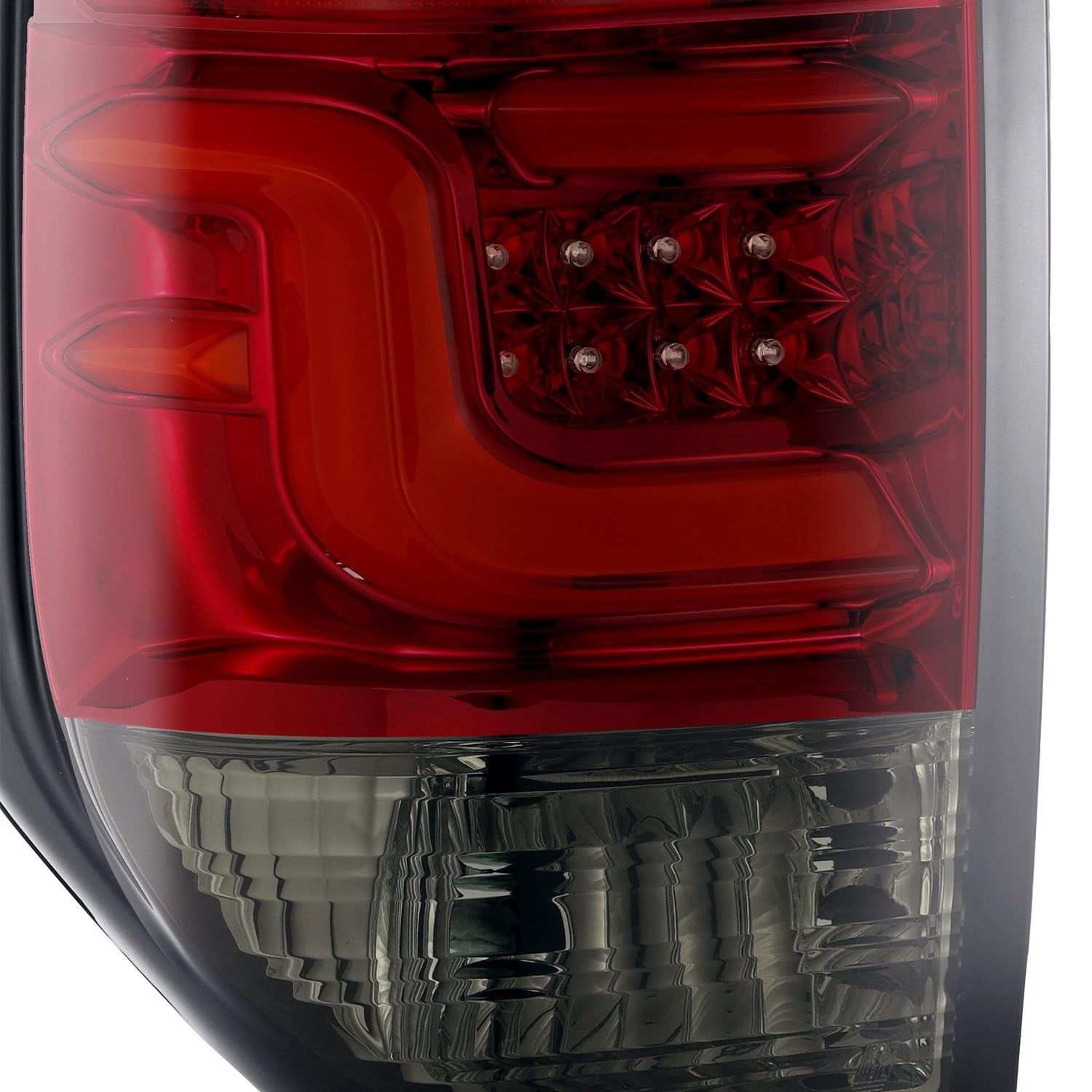 AlphaRex PRO-Series LED Tail Lights (672020) - Red Smoke for 2014-2020 Toyota Tundra - Upgrade Your Truck's Style & Visibility for Night Driving & Off-Road Adventures