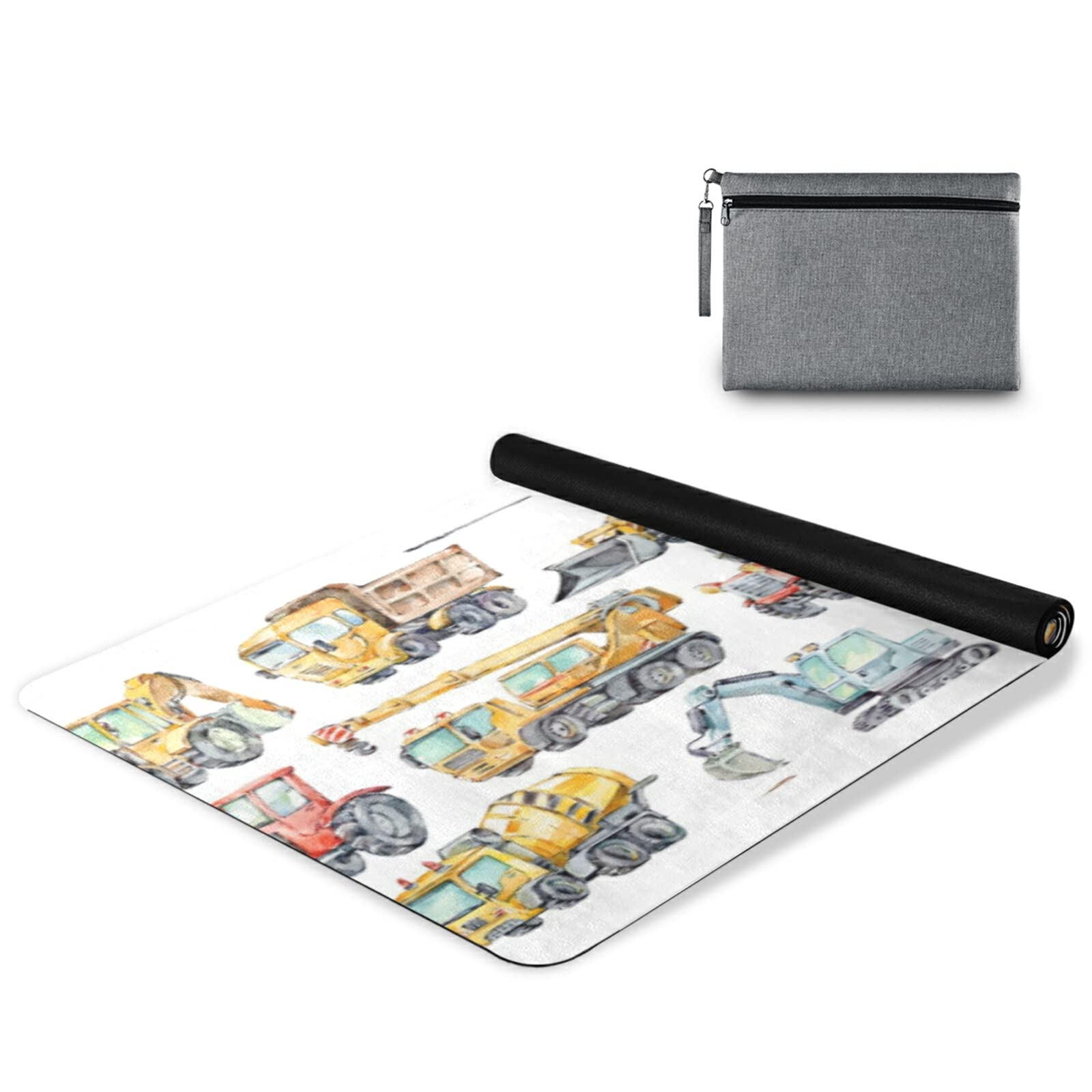 Non-Slip 1mm Yoga Mat - Durable Folding Fitness Mat for Pilates & Workouts at Home/Gym