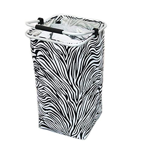 Waterproof Oxford Fabric Laundry Hamper - Foldable Dirty Clothes Storage Basket with Aluminum Frame for Bedroom, Bathroom & Laundry Room | Portable Multi-Grid Organizer (1 Grid, Free Size) - Perfect for College Dorms, Apartments & Small Spaces