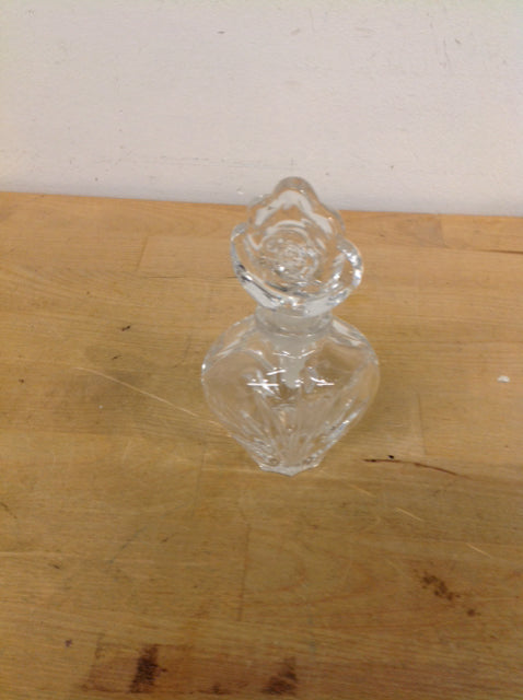 Elegant Clear Glass Flower Perfume Bottle - Perfect for Home Fragrance, Bathroom Decor & Gift Giving