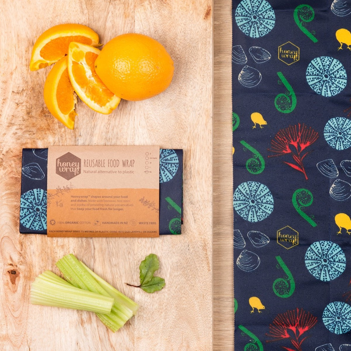Extra Large Honeywrap - Natural Beeswax Food Wrap for Eco-Friendly Food Storage | Perfect for Sandwiches, Fruits, and Leftovers | Reusable & Sustainable Kitchen Wrap