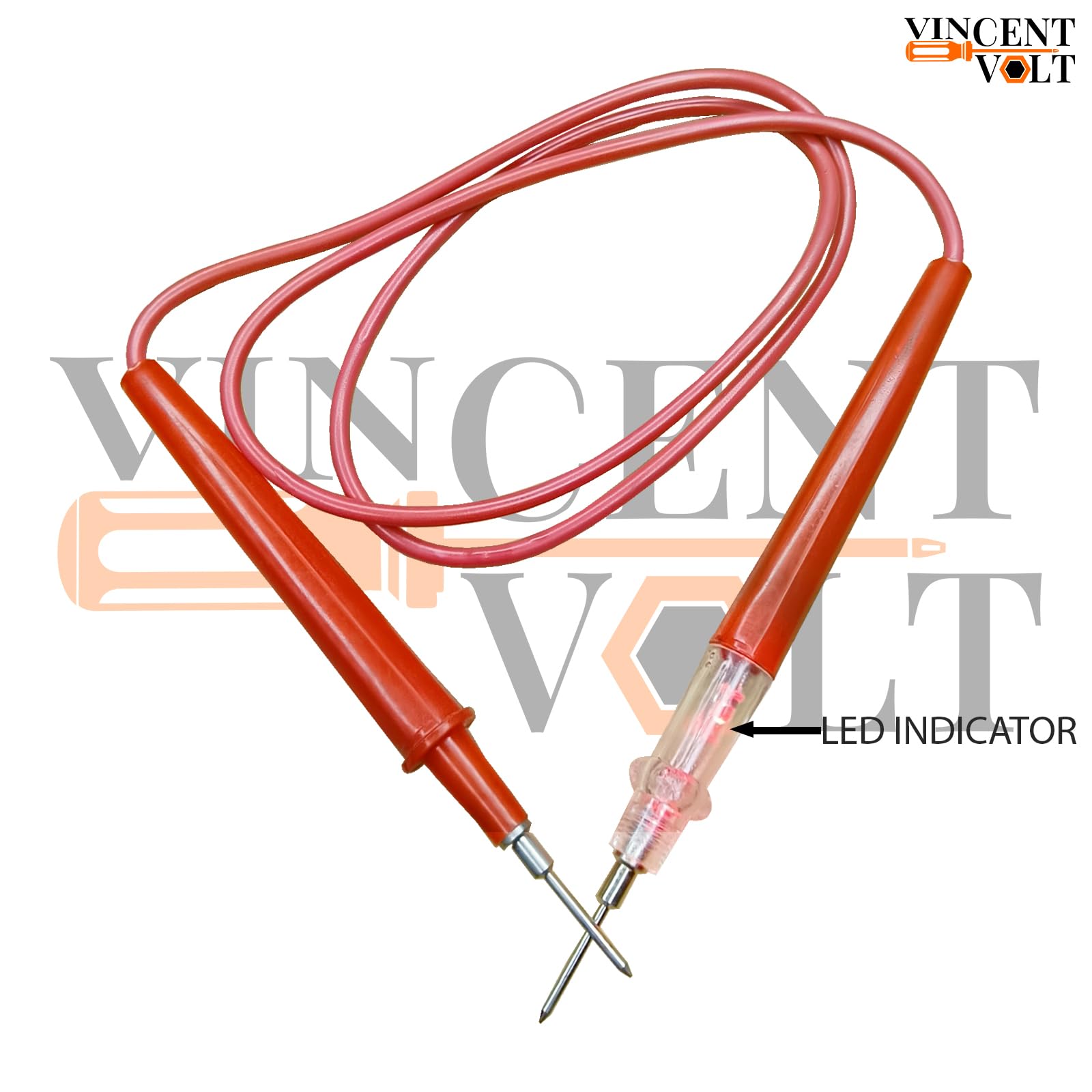 Small Continuity Tester with Red LED Indicator & Pre-Installed Battery - Perfect for Electrical Testing, DIY Projects & Home Repairs