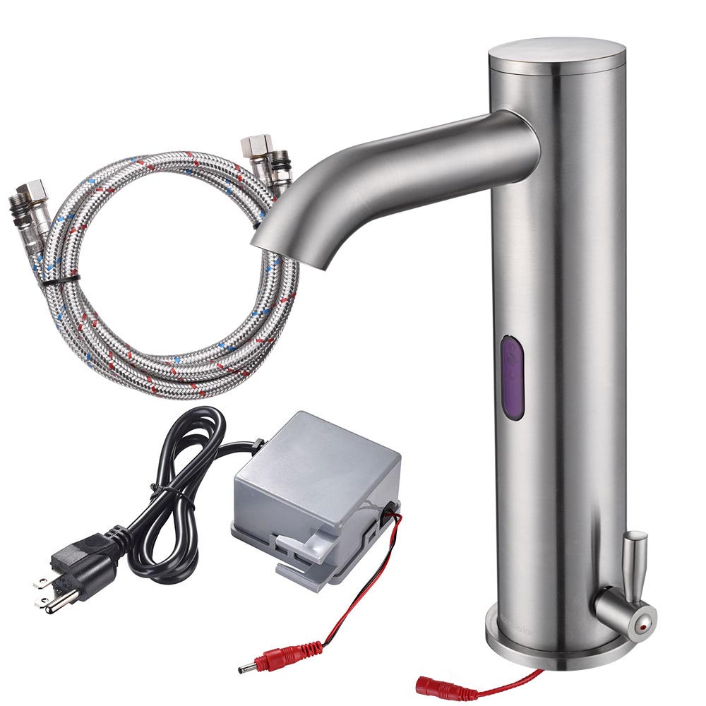 Aquaterior Motion Sensor Touchless Kitchen Faucet - Hot & Cold Water Mixer with 10