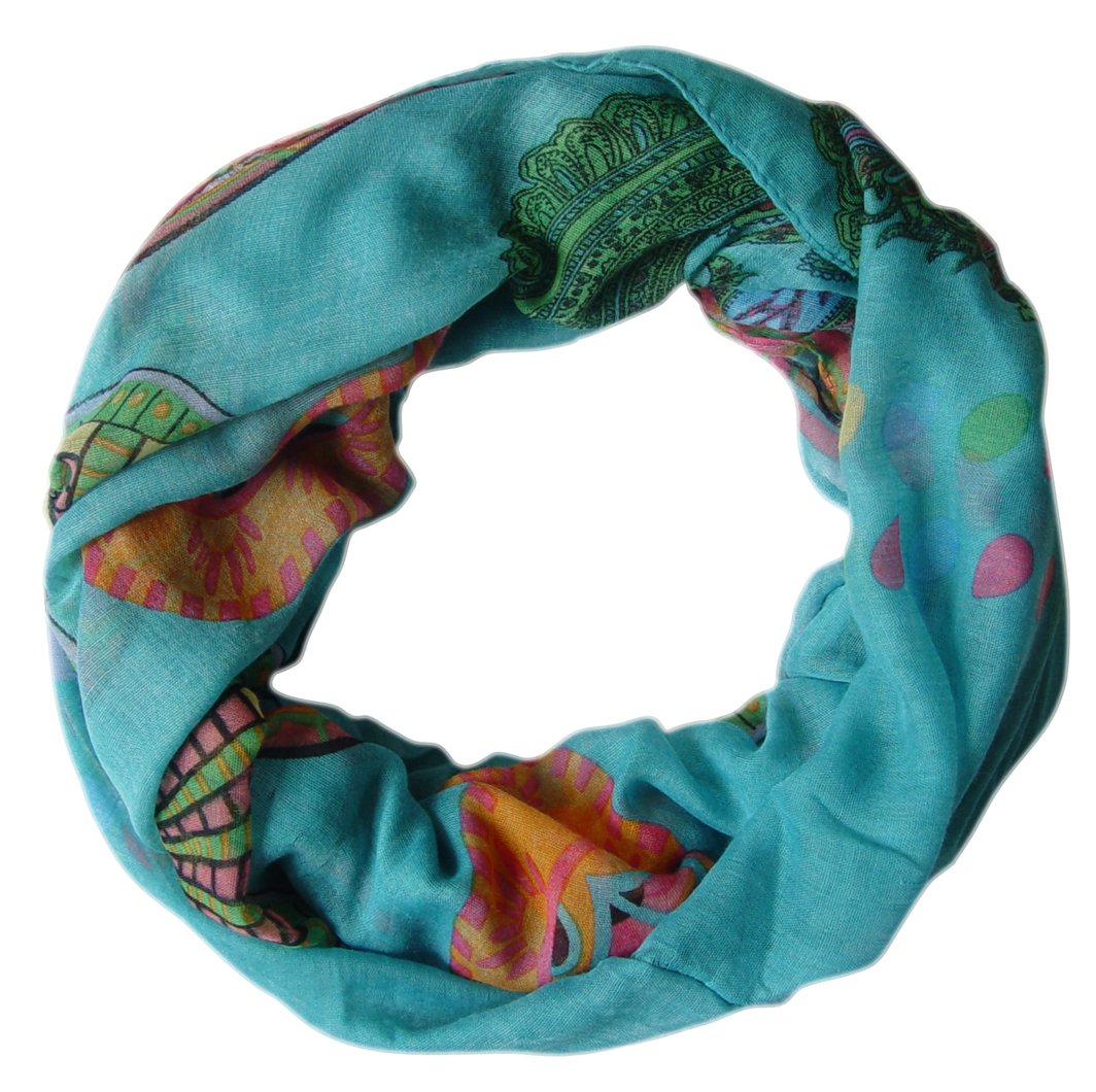 Stylish Lightweight Paisley Damask Infinity Scarf - Soft Fashion Accessory for Women, Perfect for Fall & Winter Outfits, Office Wear and Casual Occasions