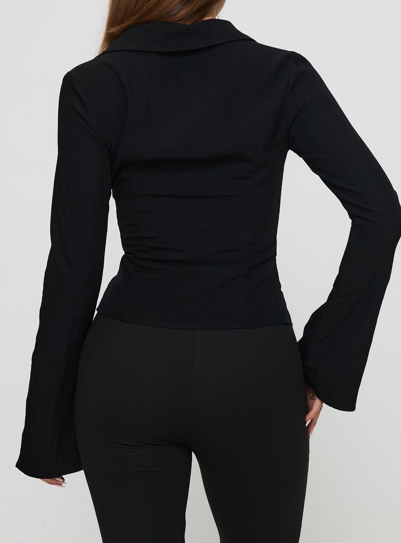 Alexandra Women's Long Sleeve T-Shirt - Soft Cotton Basic Top for Casual Wear (Black) | Perfect for Layering, Office & Everyday Outfits