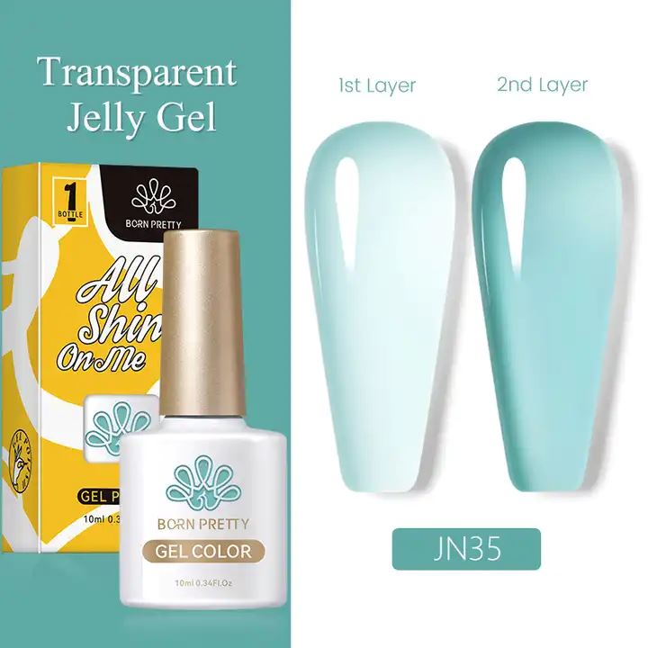 Born Pretty Jelly Nude Gel Polish - Long Lasting Soak Off UV LED Nail Polish for Salon & Home Manicure - Perfect for Weddings, Parties & Everyday Wear