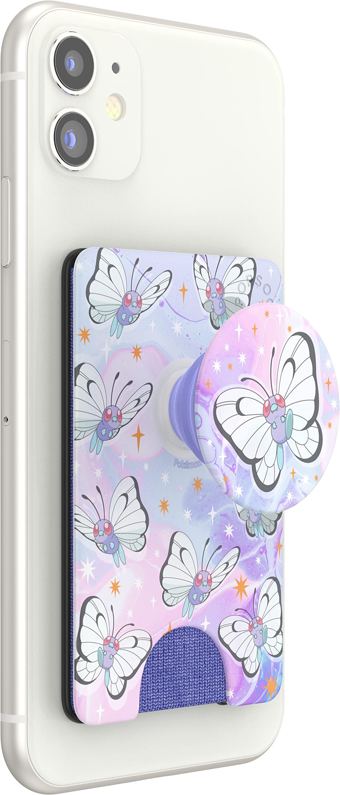 PopSockets Expanding Phone Grip & Wallet - Card Holder for iPhone & Android | Cosmic Butterfree Design | Perfect for Commuting, Travel & Hands-Free Use