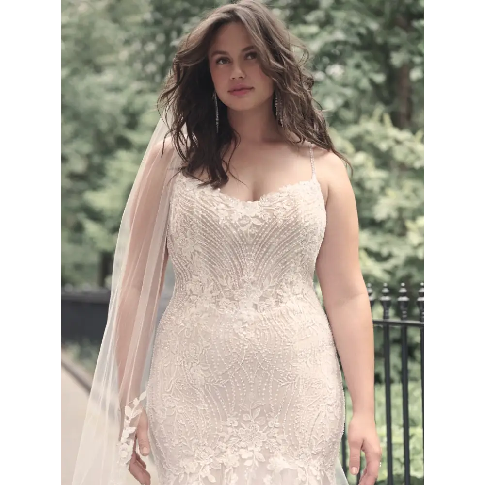 Nikolina by Maggie Sottero | Elegant Lace Wedding Dress for Bride | Perfect for Church Ceremony & Beach Weddings