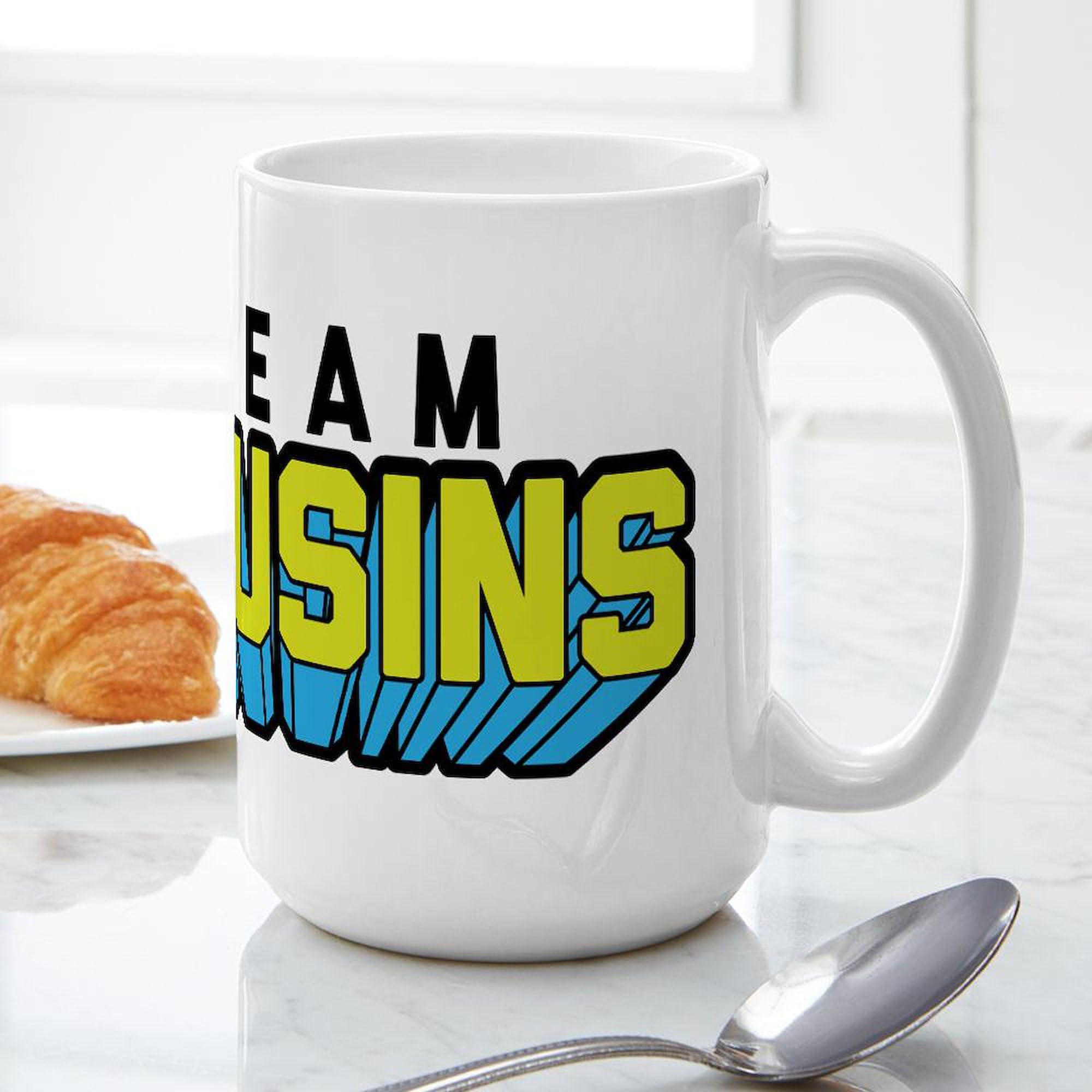Team Cousins 15 oz (444 ml) Ceramic Coffee Mug - Perfect for Office, Home & Gifts | CafePress