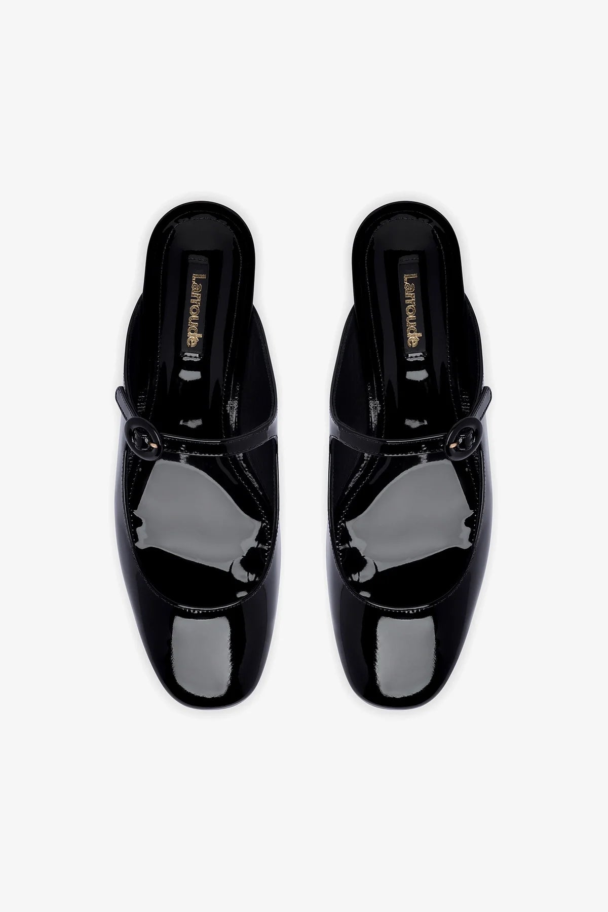 Blair Flat Mule Shoes - Black Patent Leather Slip-On Loafers for Women | Comfortable Casual & Office Wear