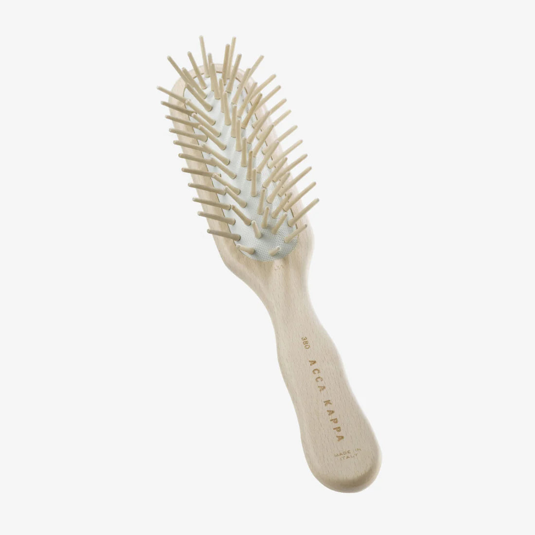 Natura Rectangular Wooden Hair Brush with Wooden Pins - Perfect for Detangling, Styling & Scalp Massage at Home or Salon