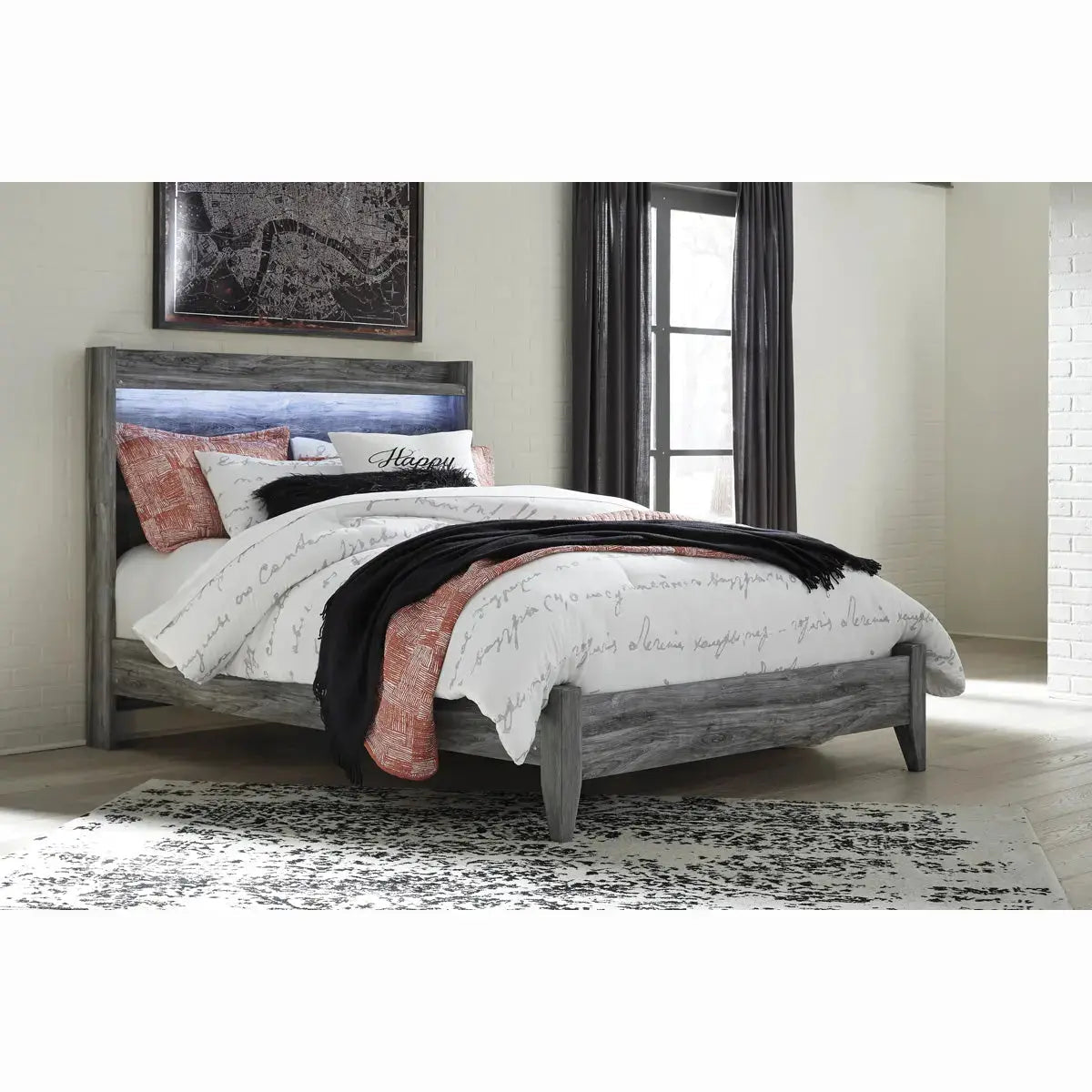 Baystorm Nightstand B221 - Modern Bedside Table with Drawer, Wooden Night Stand for Bedroom, Perfect for Small Spaces & Apartment Living
