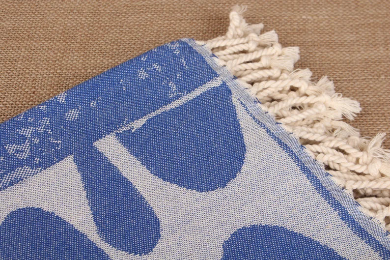 Premium Blue Turtle Turkish Beach Towel - Soft, Quick-Dry & Large 40x80 Inches - Perfect for Pool, Beach, Vacation & Yoga - Lightweight & Sand-Free