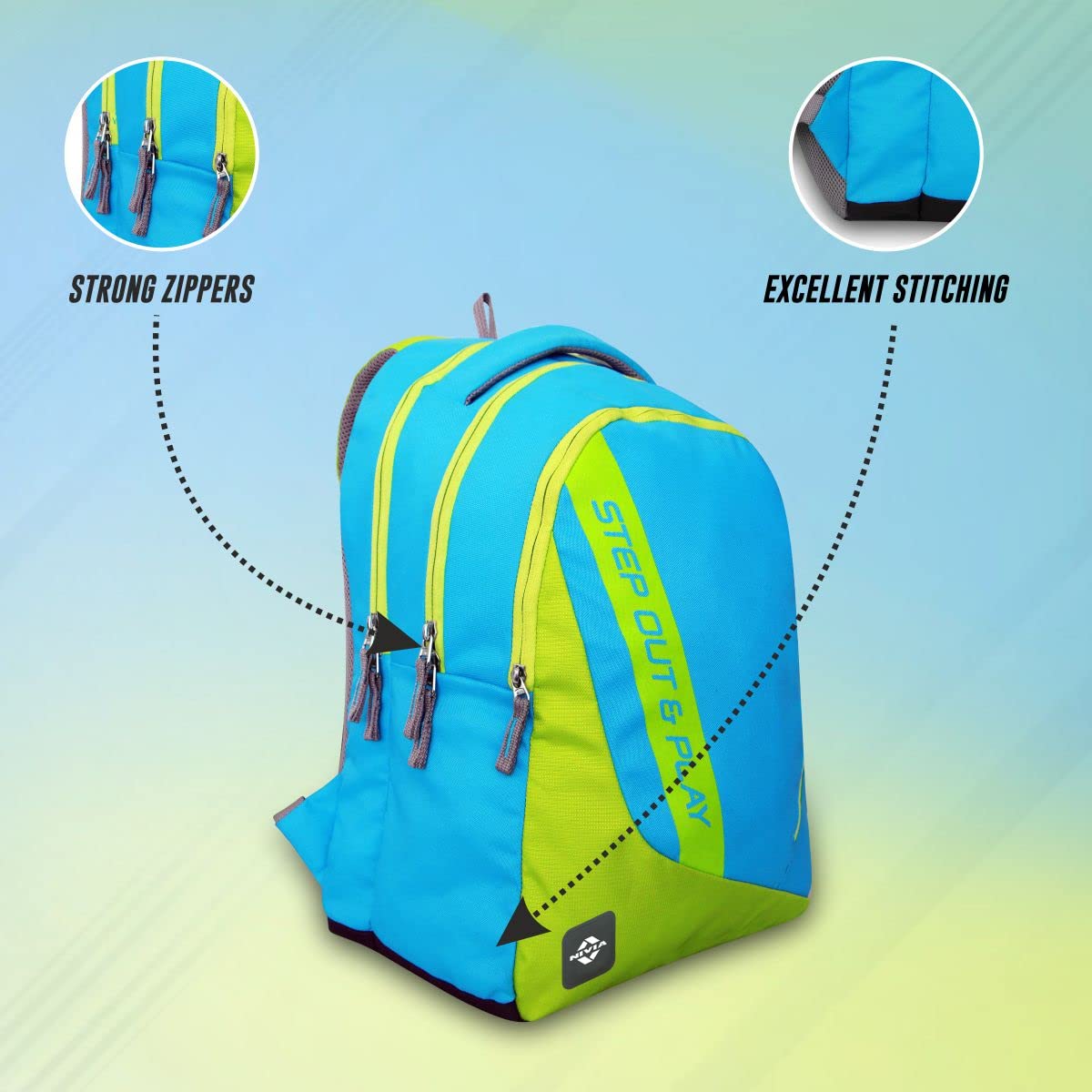 Nivia Side Ribbon School Backpack for Girls - Lightweight & Durable Bookbag for High School & College - Perfect for Everyday Use, Travel & Campus Life