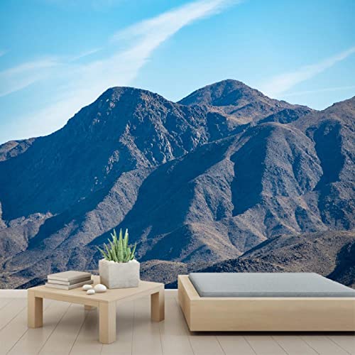 3D PVC Peel and Stick Wallpaper - Mountain Desert Landscape Self-Adhesive Wall Mural for Bedroom & Study Room - 78