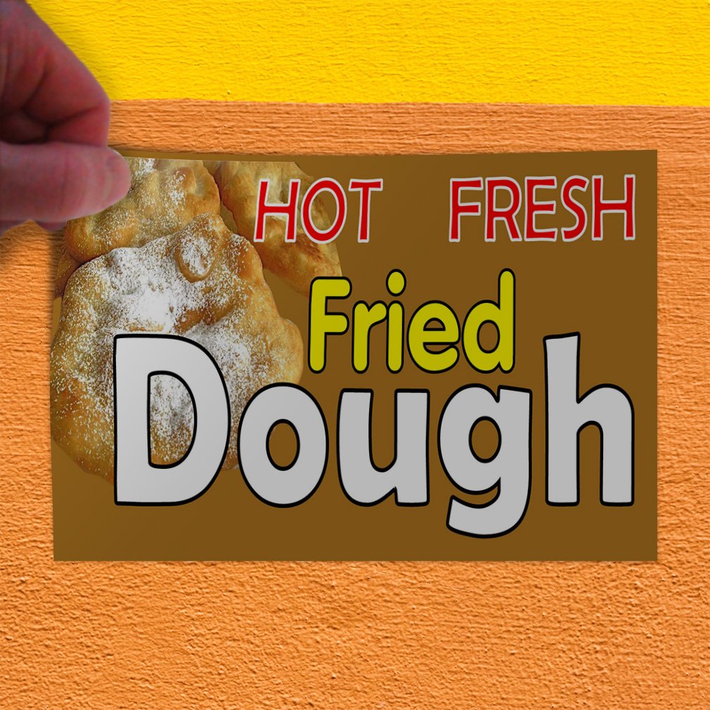 Premium Vinyl Decal Stickers - Multiple Sizes (36x24 Inches) for Restaurant, Food Industry & Safety Signage | Durable Advertising Labels for Hot Fresh Fried Dough Displays | Perfect for Commercial Kitchens, Food Trucks & Bakery Promotion