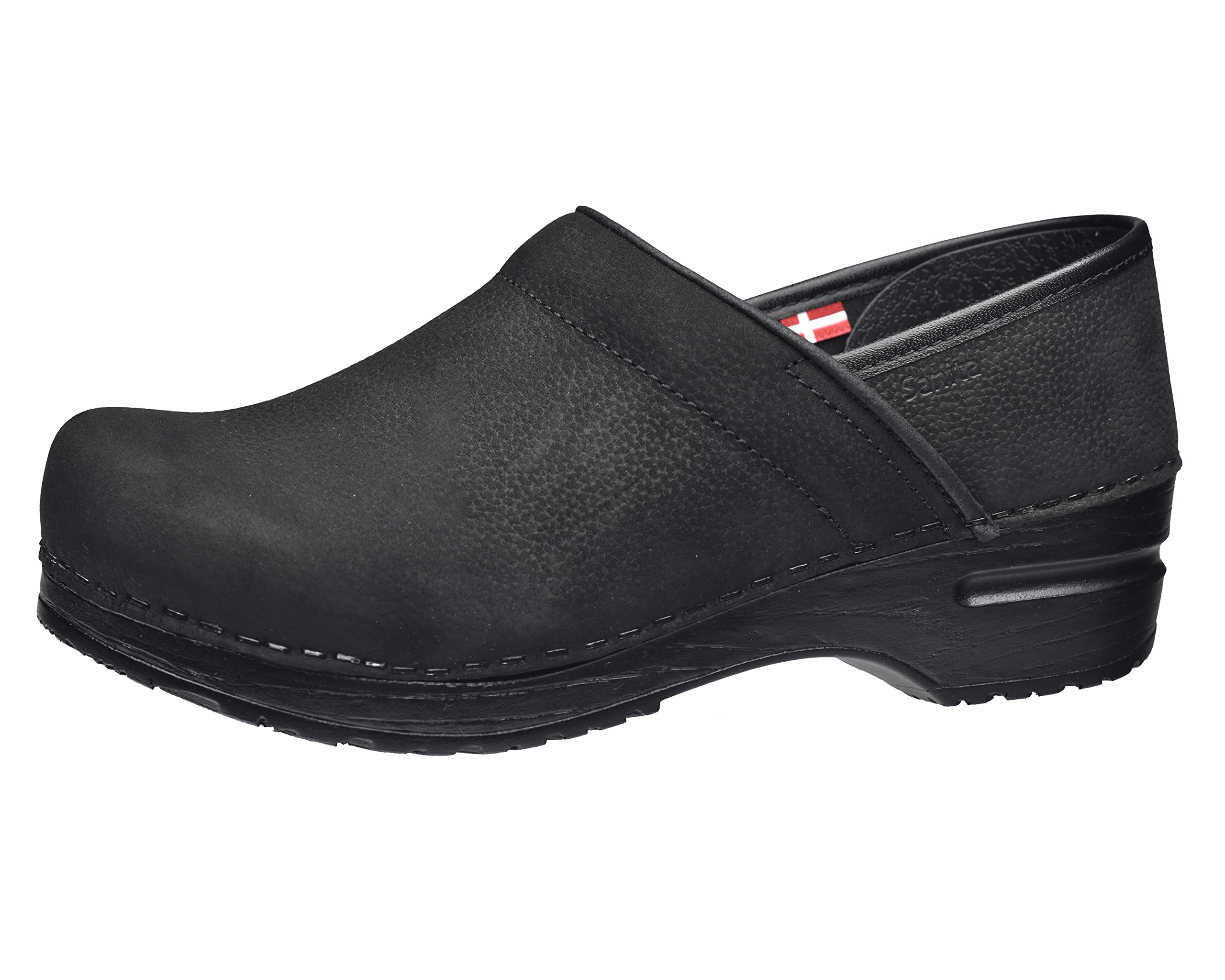 Sanita Women's Professional Oil-Resistant Closed-Toe Leather Clog - Non-Slip Kitchen Shoes for Nurses, Chefs & Healthcare Workers