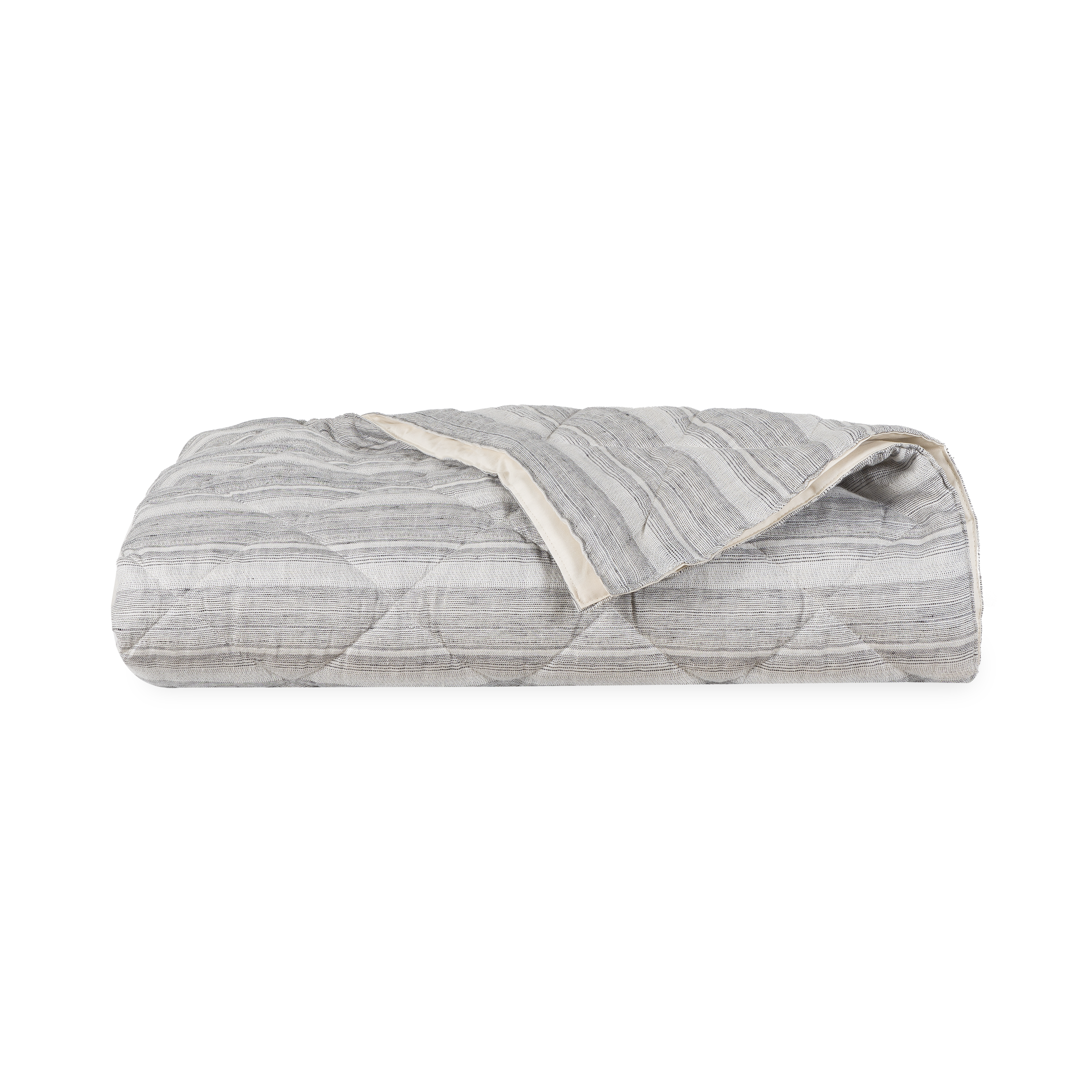 Linen Stripe Quilt - Lightweight Breathable Bedspread with Striped Design for All Seasons | Perfect for Bedroom, Guest Room, and Cozy Home Decor