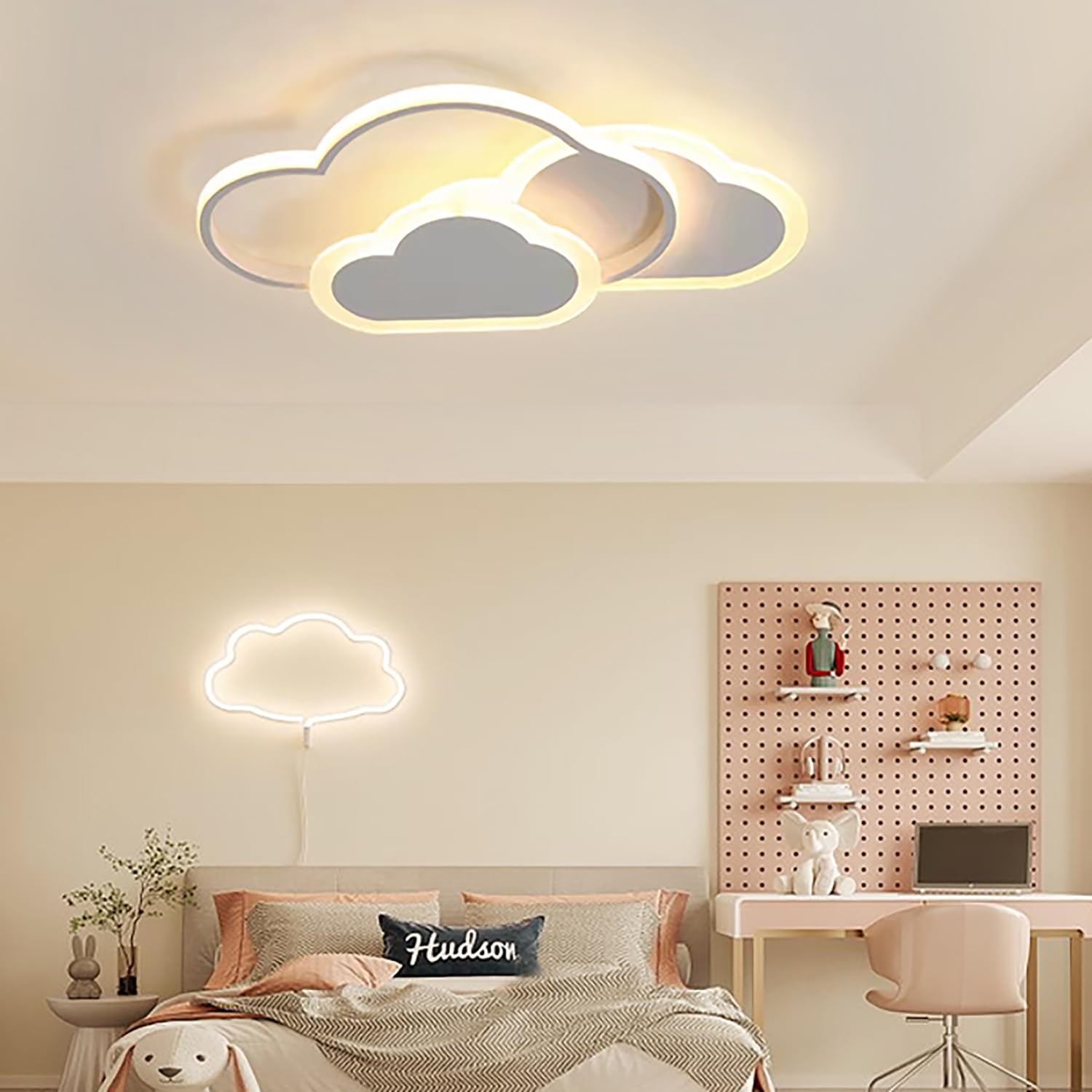32W Dimmable LED Ceiling Light for Kids Room - Creative Cloud Design Ceiling Lamp for Bedroom, Living Room & Nursery - Perfect for Kids' Bedroom Decor & Night Light