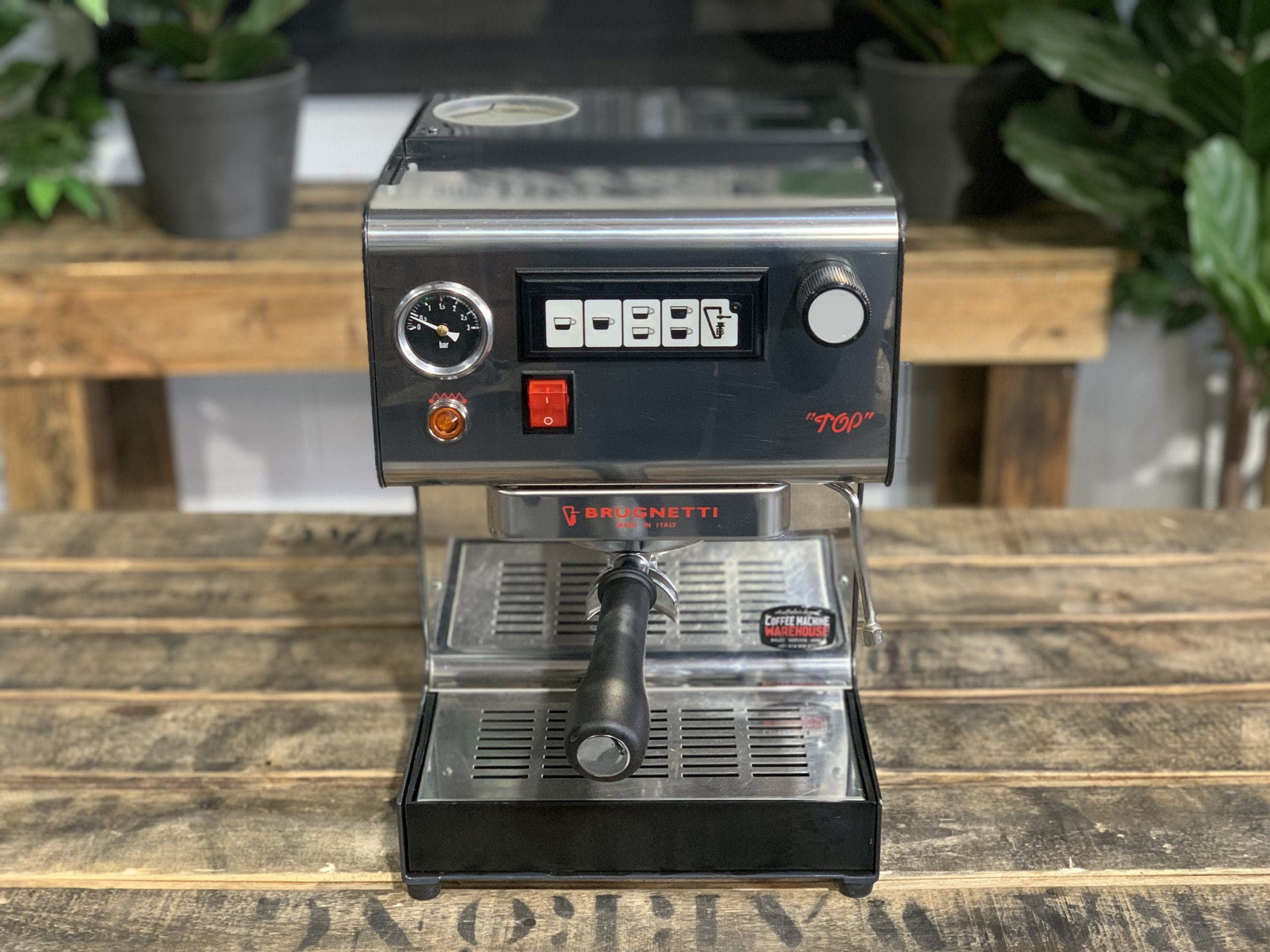Brugnetti Simona Top 1 Group Stainless Steel Espresso Coffee Machine - Professional Barista Quality for Home & Cafe Use