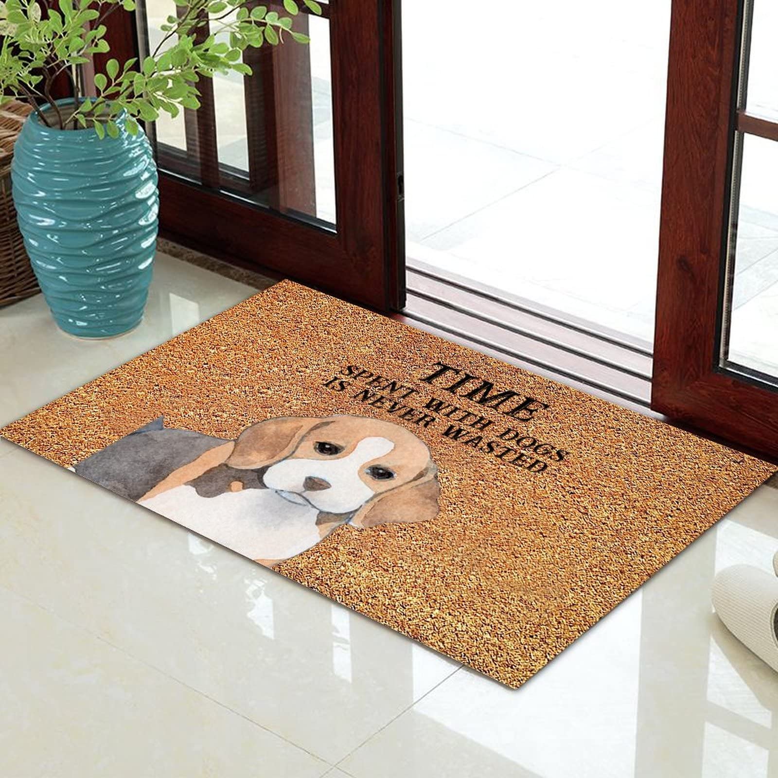 Premium Coconut Coir Mat for Dog Lovers - Durable Indoor/Outdoor Entryway Floor Mat with Quick-Dry Heavy Duty Backing - Perfect Pet Gift for Home, Patio, or Kennel Use
