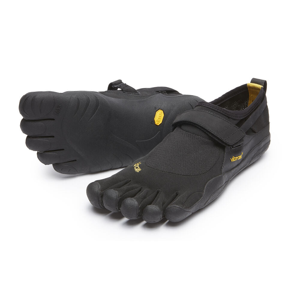 Vibram Men's KSO Barefoot Shoes - Black Minimalist Trail Running & Water Sports Shoes for Hiking, Yoga, and Gym Workouts
