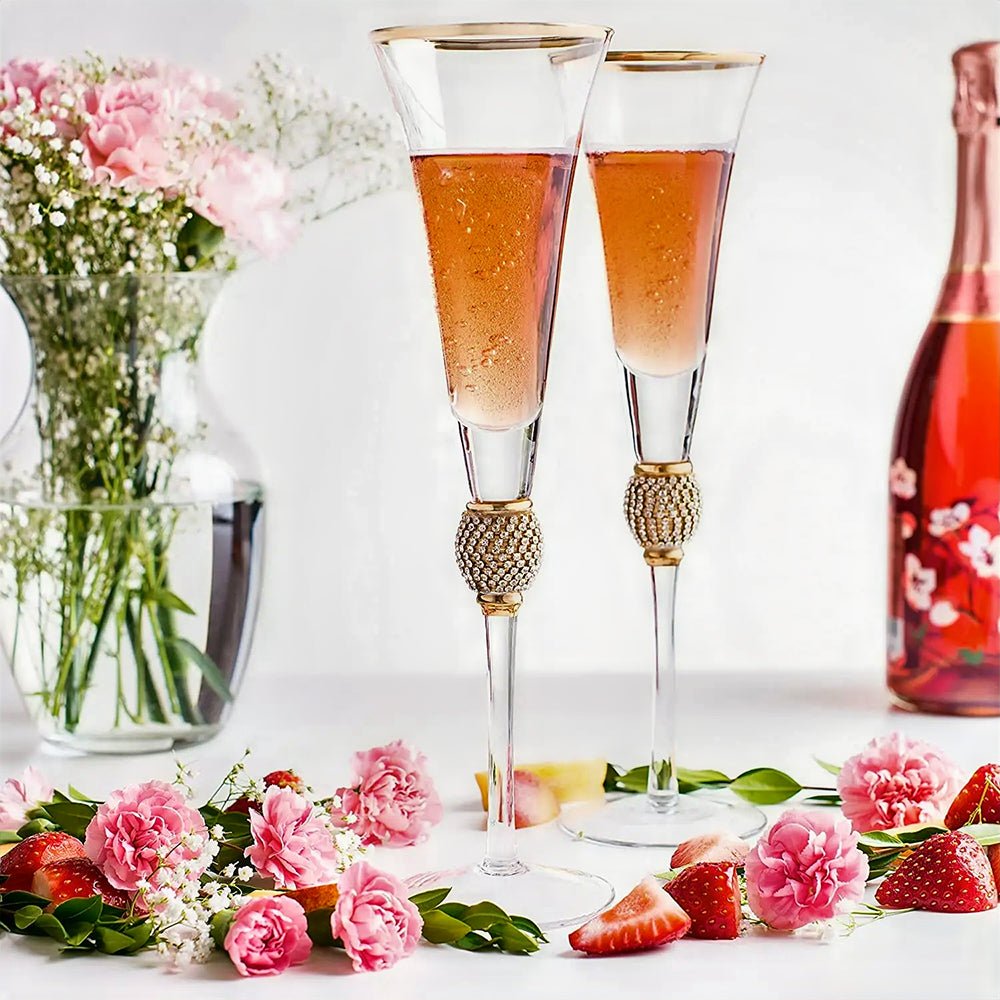 Lerato Pure Flute Glasses - Elegant Champagne Glasses for Weddings, Parties & Special Occasions | Premium Crystal Glassware for Sparkling Wine & Cocktails